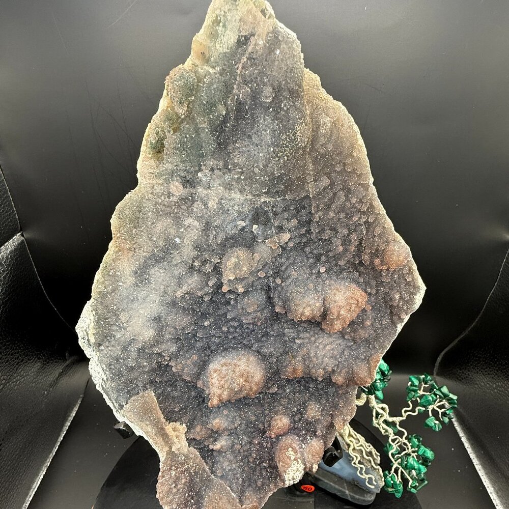 Amethyst Flower Crystal Zeolite Inclusions Point Formations 2lbs 0.6oz 10" Tall
